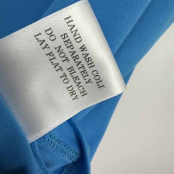 Slinky Brand Tank Top size 1X Scoopneck Bright Blue Stretch Jersey Pullover - Picture 5 of 7